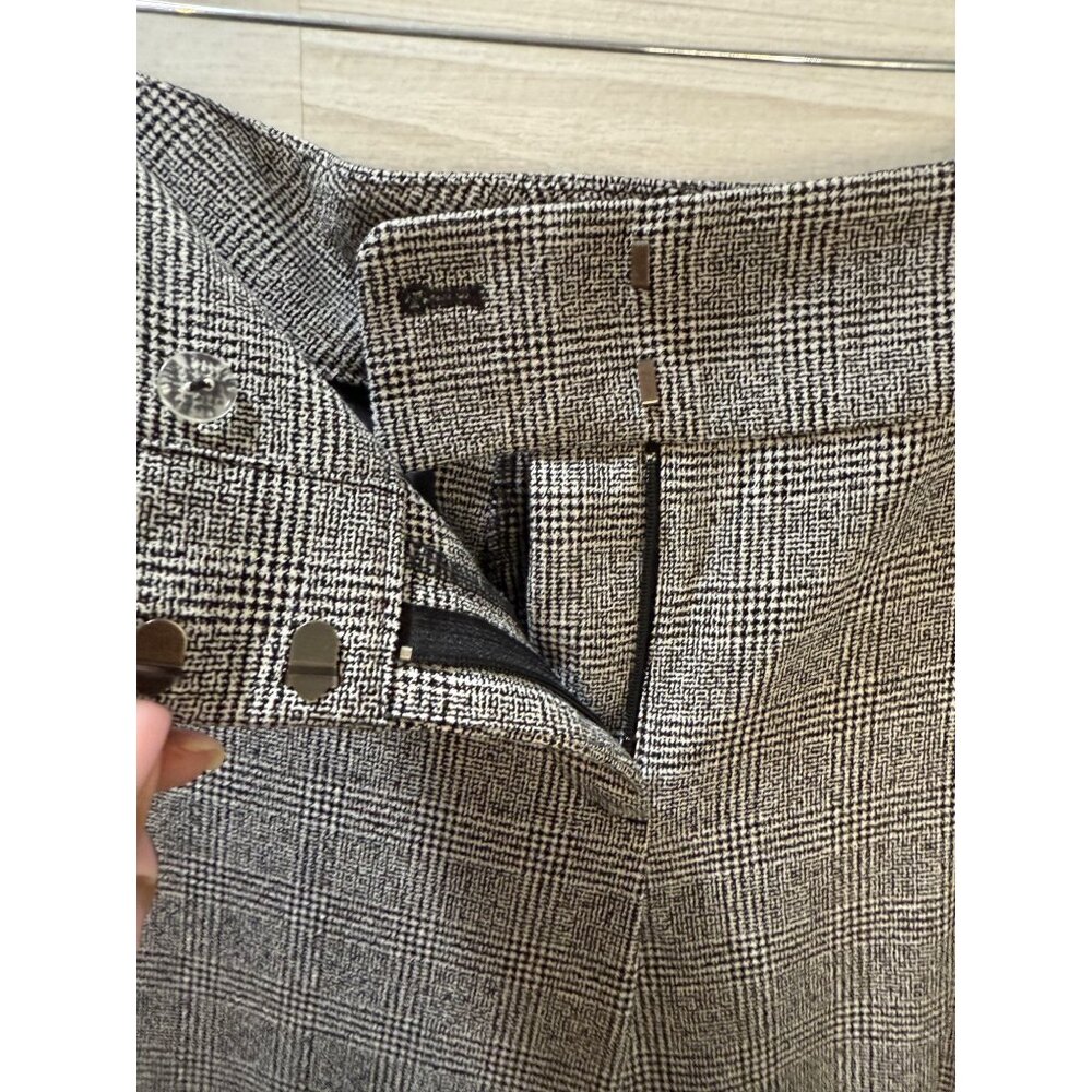Ann Taylor Factory Womens Glen Plaid Dress Pants Size 6 Black & White Flat Front - Picture 5 of 10